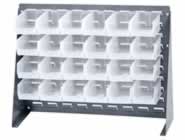 Bench Racks with Clear Bins