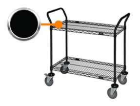 Black Epoxy Utility Carts