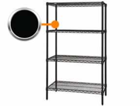 Black Epoxy Wire Shelving