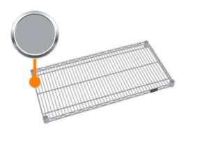 Gray Epoxy Wire Shelves