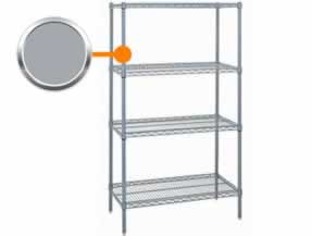 Gray Epoxy Wire Shelving