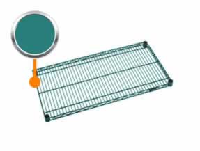 Green Epoxy Wire Shelves