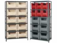 Steel Shelving with Bins