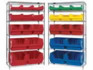 Wire Shelving Systems with Bins