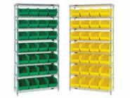 Wire Shelving with Bins