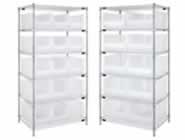 Wire Shelving with Clear Containers