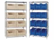Wire Shelving with Bins