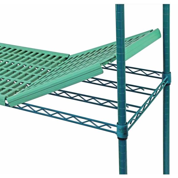 5-Shelf Vented - Green Epoxy and Polymer Wire Shelving Unit