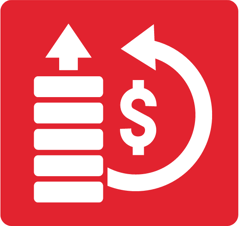Stacked plastic storage bins delivering cost savings and ROI