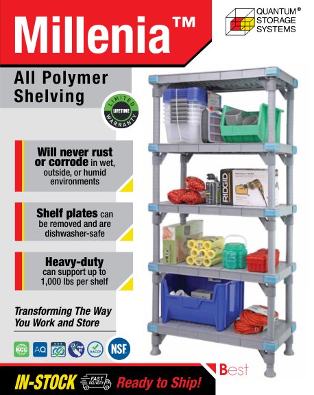 MILLENIA ALL POLYMER SHELVING