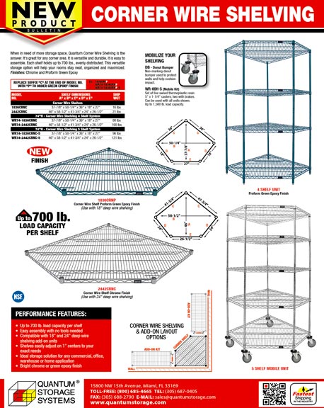 CORNER WIRE SHELVING