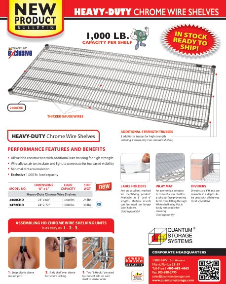 HEAVY-DUTY SHELVES
