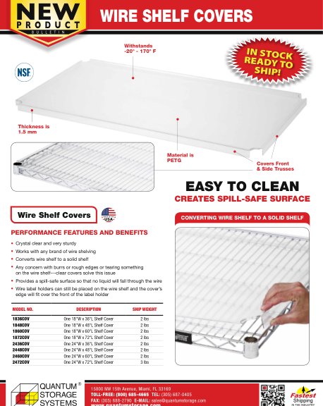 WIRE SHELF COVERS