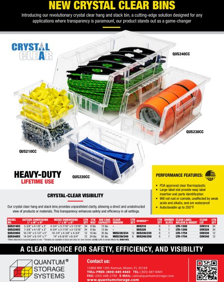 CRYSTAL CLEAR BINS
