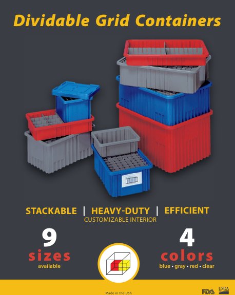 DIVIDABLE GRID CONTAINERS