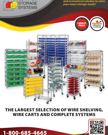 WIRE SHELVING, CARTS & SYSTEMS
